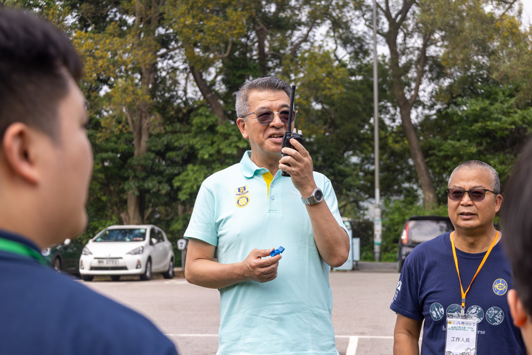 本屆比賽假扶輪公園進行，大會有幸邀請前新界扶輪社社長（2023-2024）李展文先生，由可觀中心郭志泰校長陪同，主持比賽起步儀式！